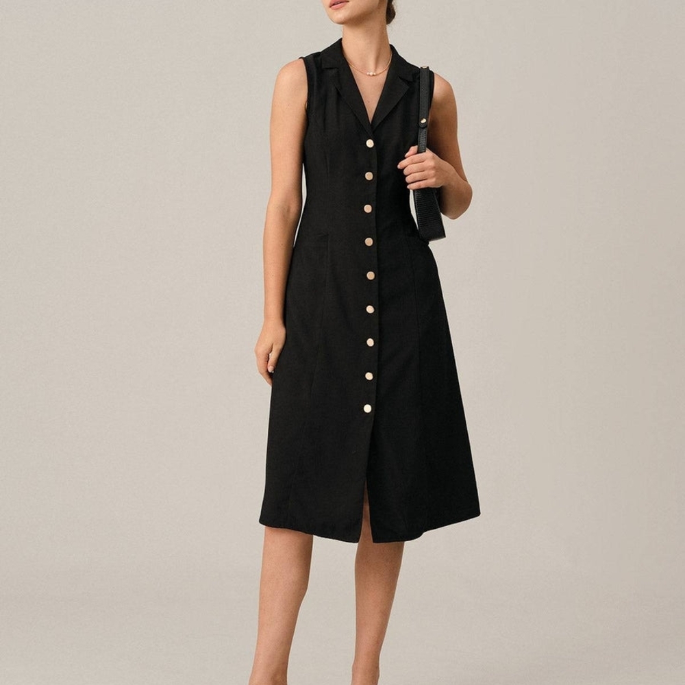 V-Neck Tunic Midi Dress - Picture 4 of 5